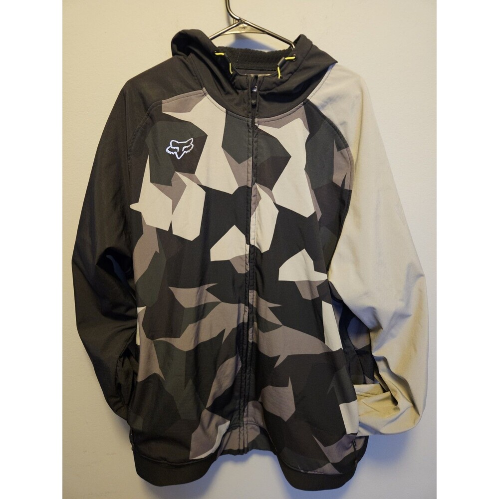 Fox Racing Active Tech Jacket Men’s 2XL Camo Hooded Softshell 3000mm